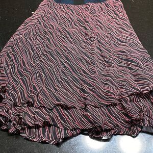 14 petite style and company skirt hundred percent rayon pink ivory black, p…